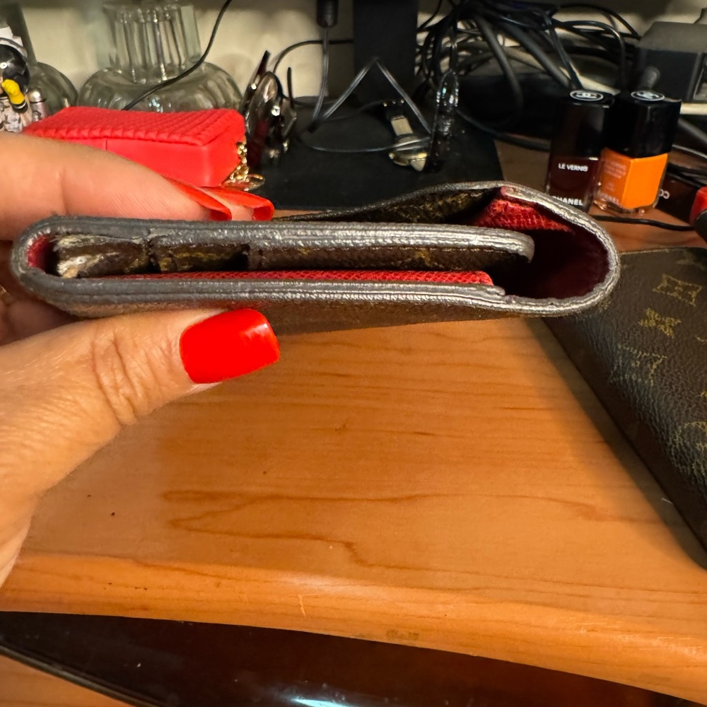 Louis Vuitton Black and Gold Monogram Wallet - Picture 9 of 11